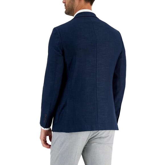 Nautica Men's Modern Fit Sport Coat Blazer 44 R Navy Blue Solid Stretch NWT - Picture 4 of 4